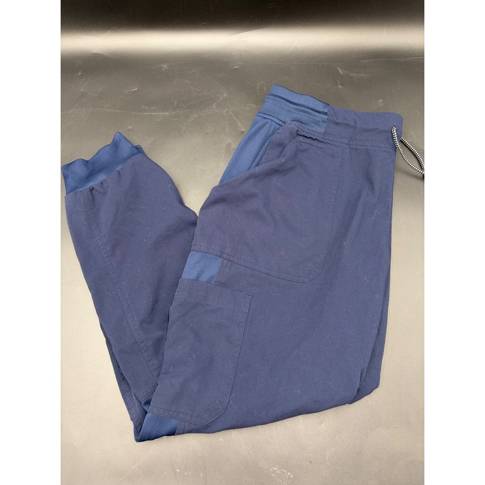 Beyond Scrubs Womens Navy Cargo Jogger Scrub Pants Medical Workwear M Regular